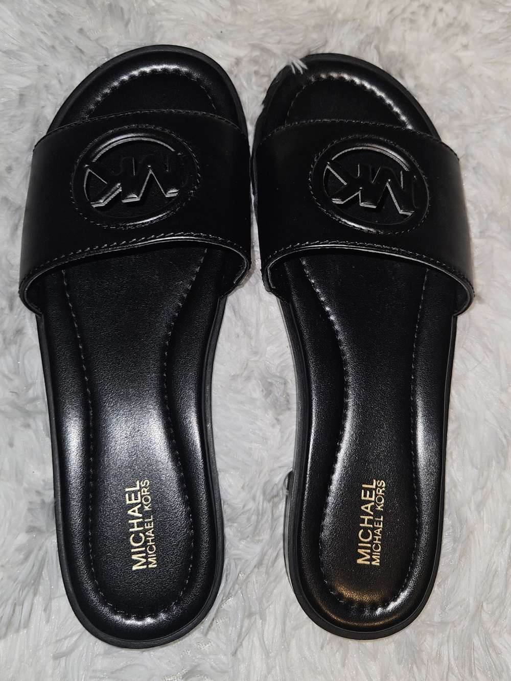 Michael Kors Women's Black Slide Sandals